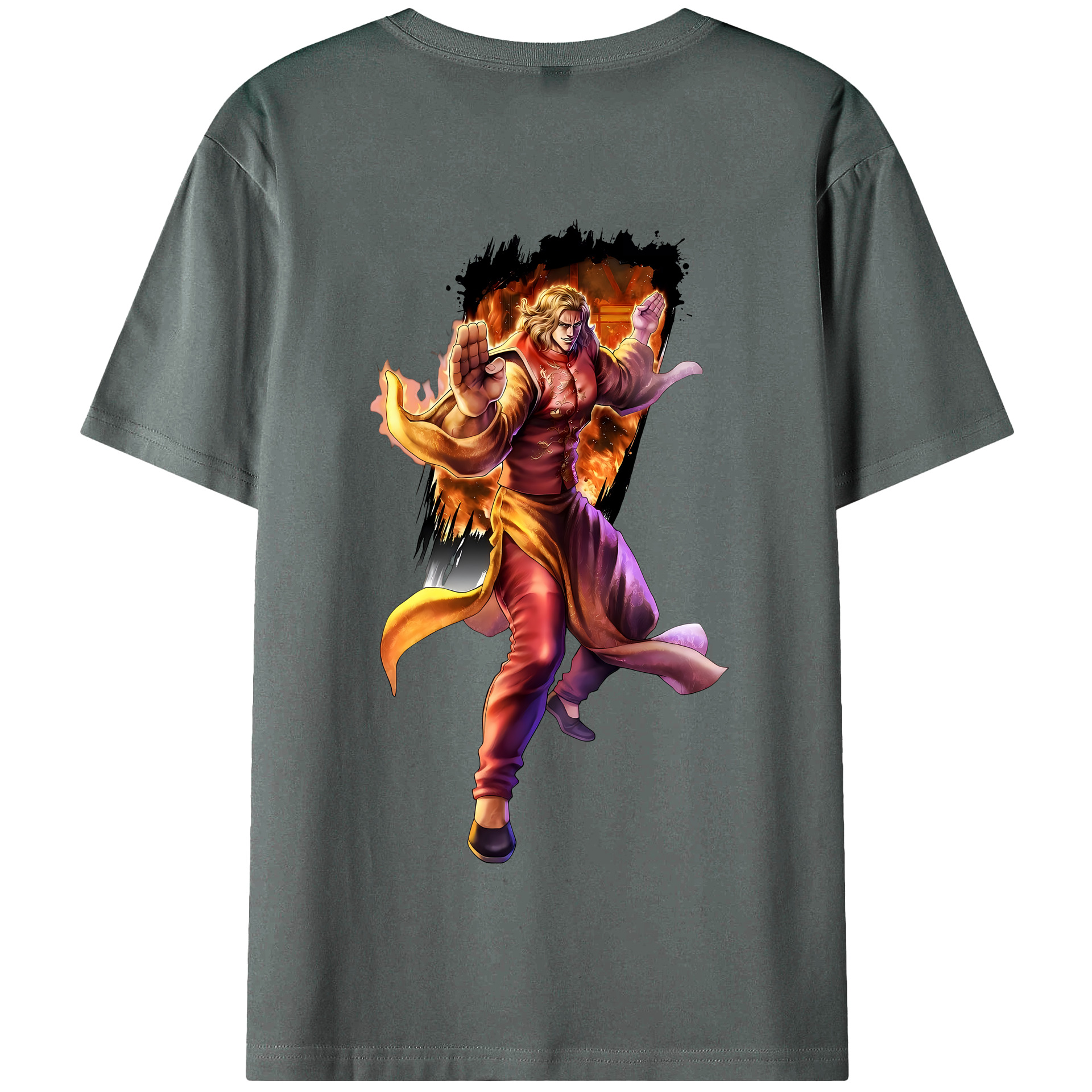 （画像用） 北斗の拳 Fist of the North Star 綿100％半袖Tシャツ（背面プリント）